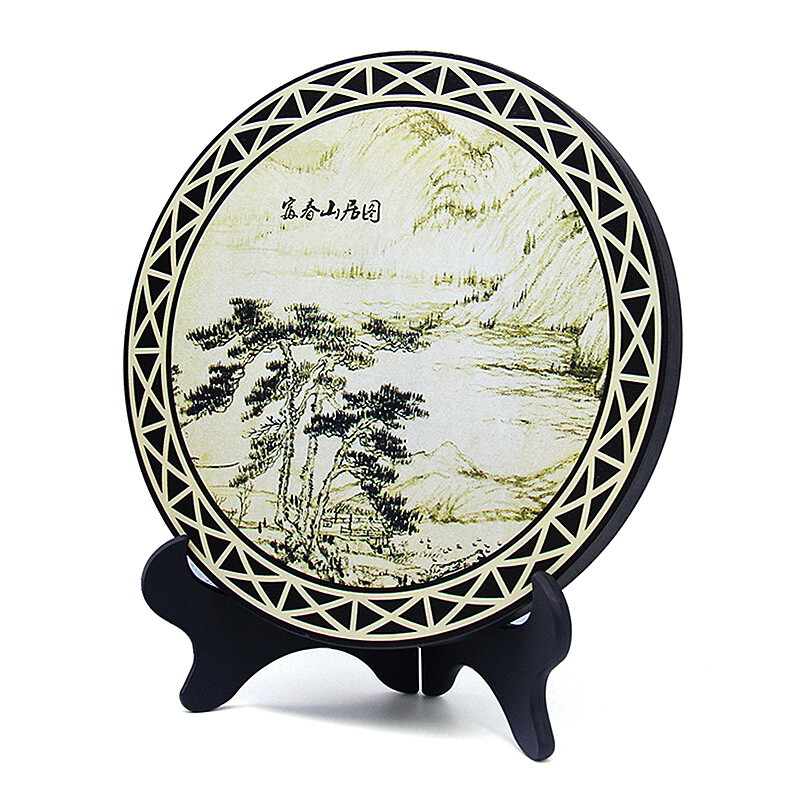 德宝城炭雕摆件 富春山居图，艺术与环保的完美交融